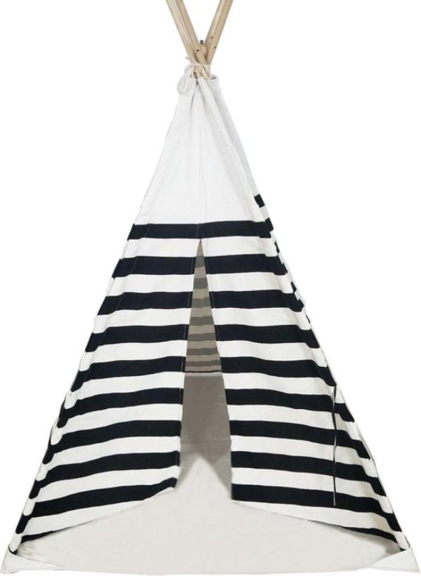 Wigwam tipi speeltent Floortje - indianen tent - met vloer kussen - linnen en katoen - Meubel Plein