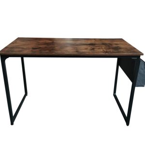 Bureau computer tafel - keukentafel - metaal hout - 120 cm x 60 cm - zwart - Meubel Plein