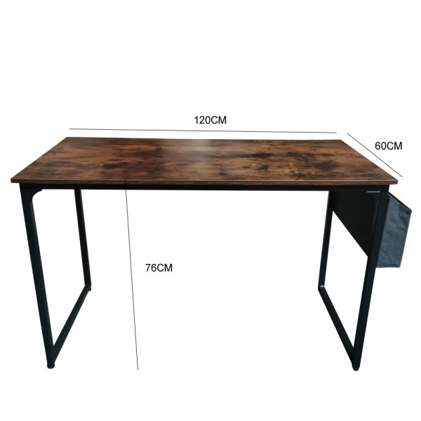 Bureau Stoer - laptoptafel - computertafel - 120 cm breed - vintage bruin - Meubel Plein