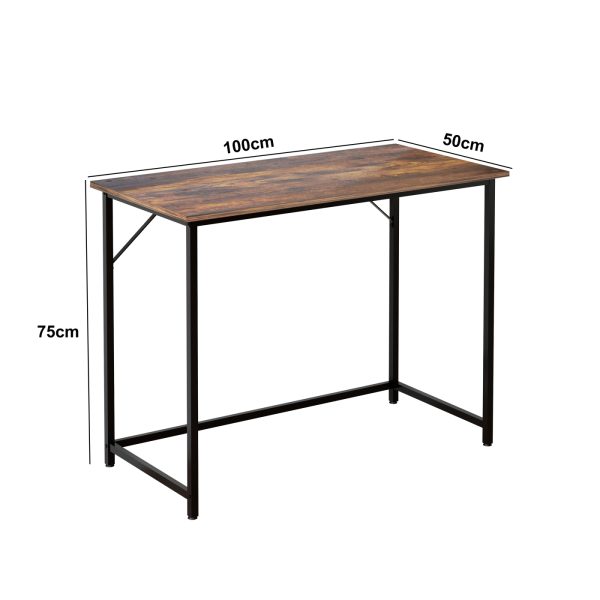 Bureau laptoptafel - 100 cm breed - vintage bruin - Meubel Plein