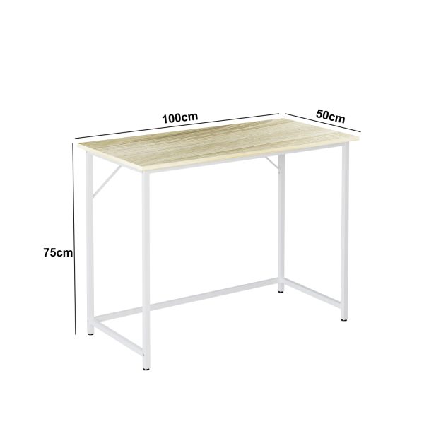 Bureau laptoptafel - wit lichtbruin - Meubel Plein