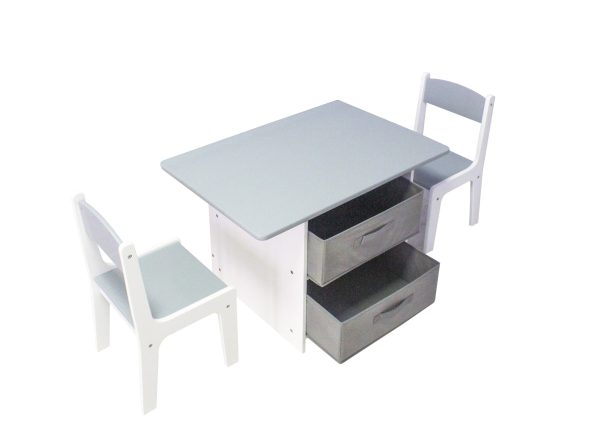 VDD Kindertafel met Stoeltjes en Opbergruimte - Bouwtafel - Speeltafel Kinderen - Multifunctioneel - Meubel Plein