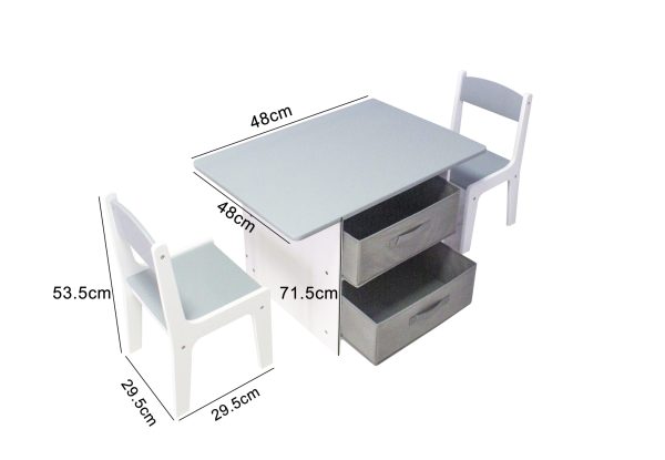 VDD Kindertafel met Stoeltjes en Opbergruimte - Bouwtafel - Speeltafel Kinderen - Multifunctioneel - Meubel Plein