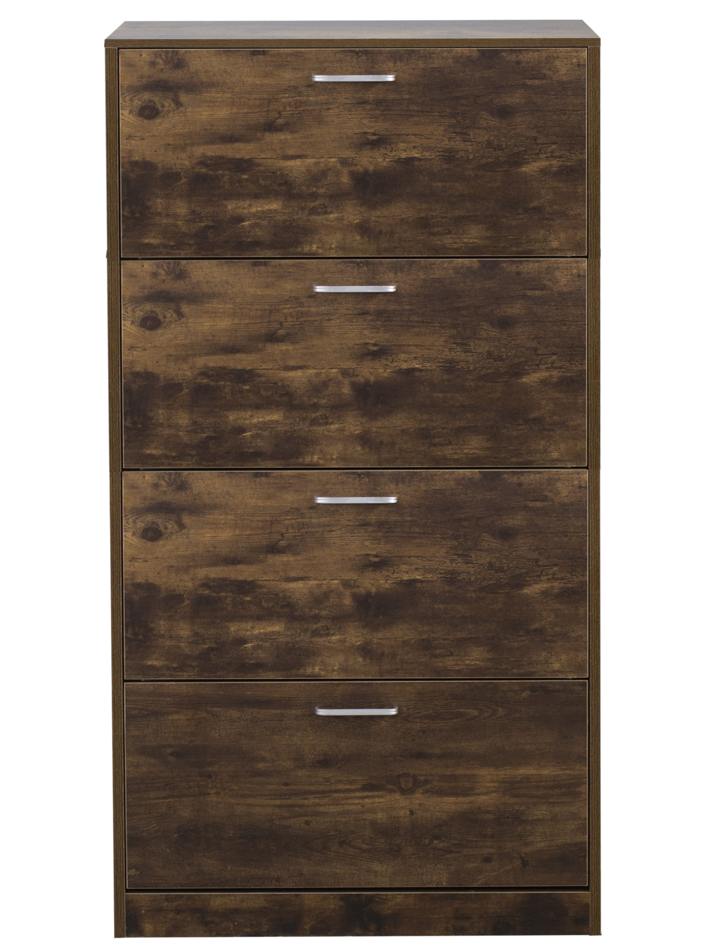 Schoenenkast - schoenenrek - 4 vakken met klepdeuren - Meubel Plein Schoenenkast - schoenenrek - 4 vakken met klepdeuren - Meubel Plein