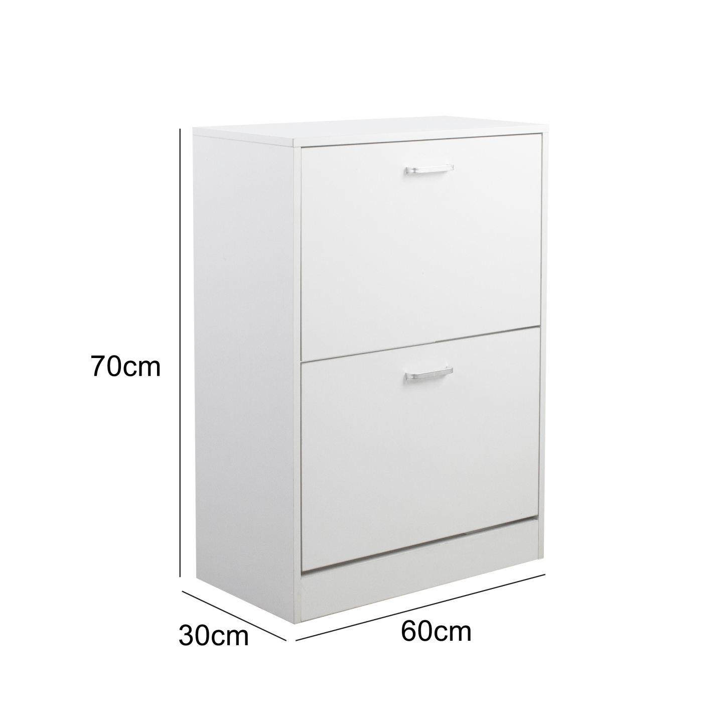 Schoenenkast - schoenenrek - 2 vakken - wit - Meubel Plein Schoenenkast - schoenenrek - 2 vakken - wit - Meubel Plein