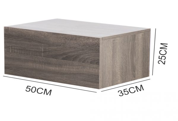 Zwevend nachtkasje - hangend halkastje - met lade - 50 cm breed - Meubel Plein