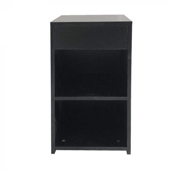 Nachtkastje halkastje 65 cm hoog zwart - Meubel Plein