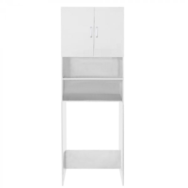 Wasmachine kast wasdroger - ombouw meubel wasmachine wasdroger - 190 cm hoog - wit - Meubel Plein