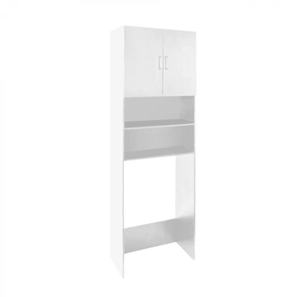 Wasmachine kast wasdroger - ombouw meubel wasmachine wasdroger - 190 cm hoog - wit - Meubel Plein