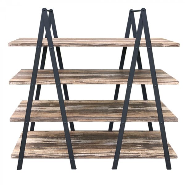 Wandkast boekenkast Stoer - industrieel design metaal - 140 x 146 cm - Meubel Plein