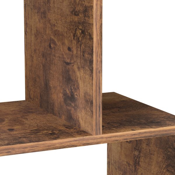 Wandkast boekenkast Stoer - open vakkenkast - industrieel - metaal hout - 147 cm hoog - Meubel Plein