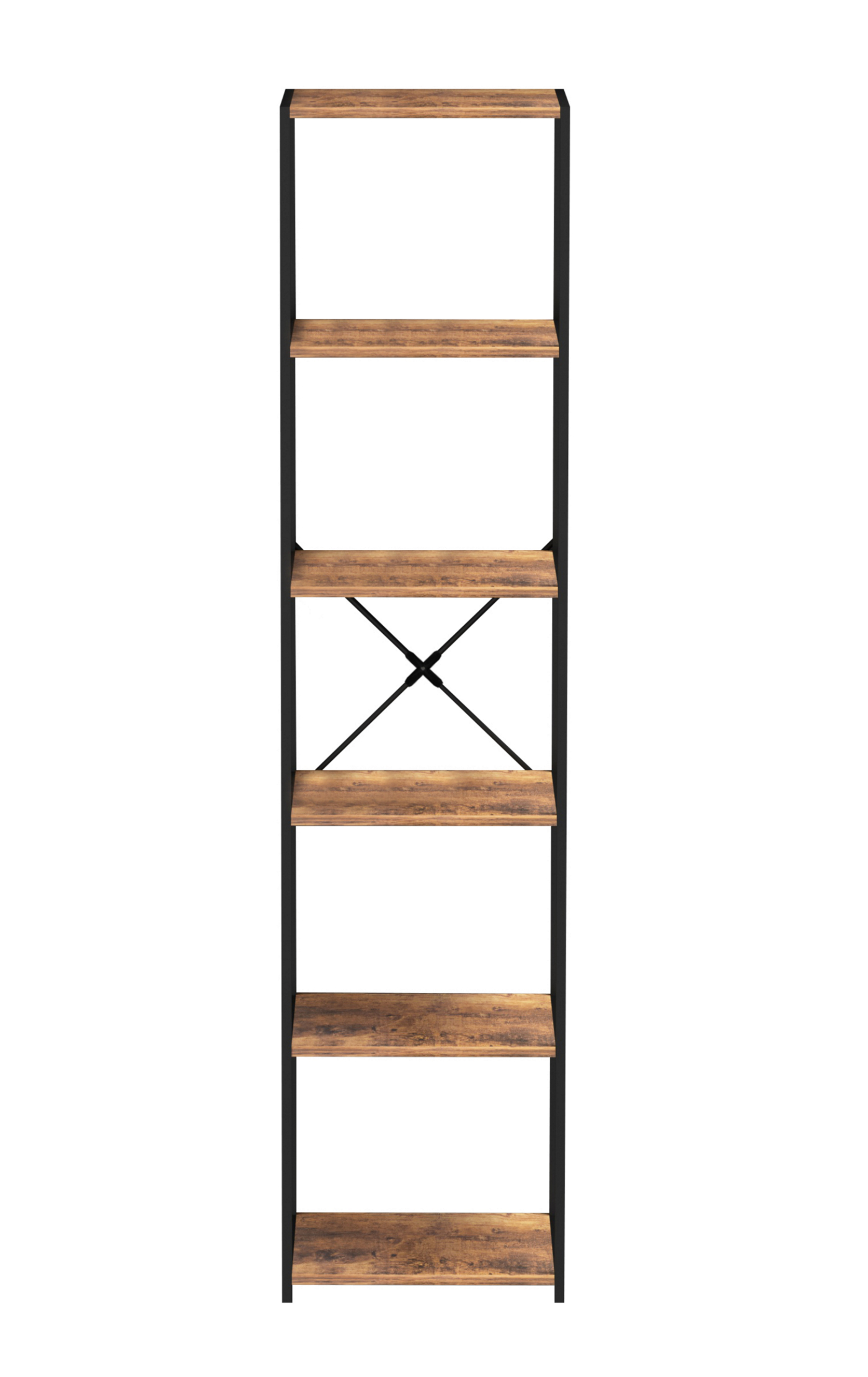 Boekenkast wandkast Stoer - industrieel design - metaal hout - 40 x 40 x 174 cm - Meubel Plein Boekenkast wandkast Stoer - industrieel design - metaal hout - 40 x 40 x 174 cm - Meubel Plein