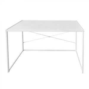 Bureau computer tafel - keukentafel - metaal hout - 120 cm x 60 cm - zwart - Meubel Plein
