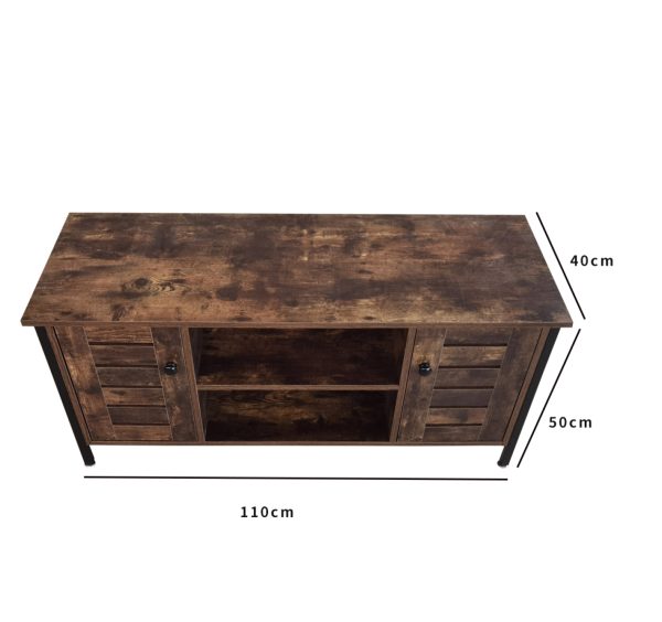 Tv meubel kast Stoer - dressoir industrieel - 110 cm breed - Meubel Plein