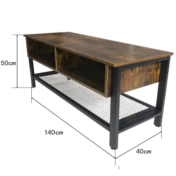 TV meubel kast dressoir Stoer industrieel vintage design 140 cm - Meubel Plein