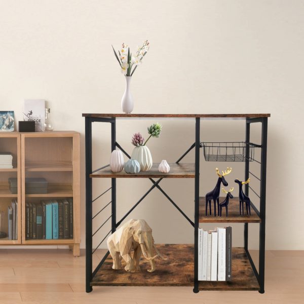 Keuken kast tafel Stoer industrieel vintage - keukenmeubel metalen frame - 90 cm breed - Meubel Plein