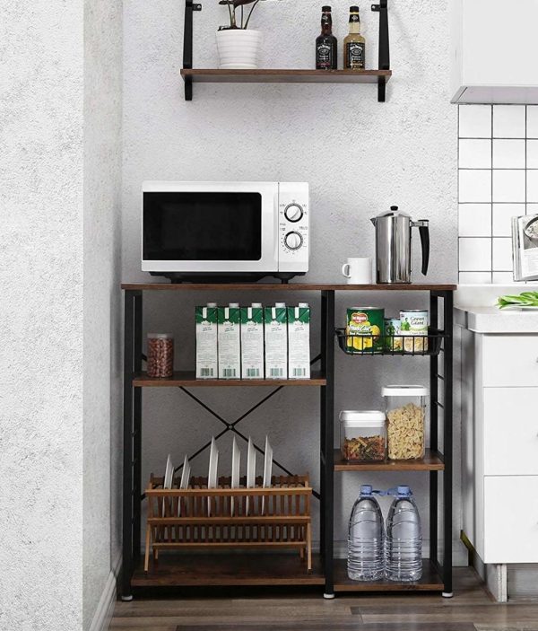 Keuken kast tafel Stoer industrieel vintage - keukenmeubel metalen frame - 90 cm breed - Meubel Plein