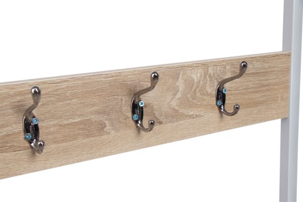 Staande kapstok Garderobe rek industrieel Stoer met schoenenrek 136 cm hoog - Meubel Plein
