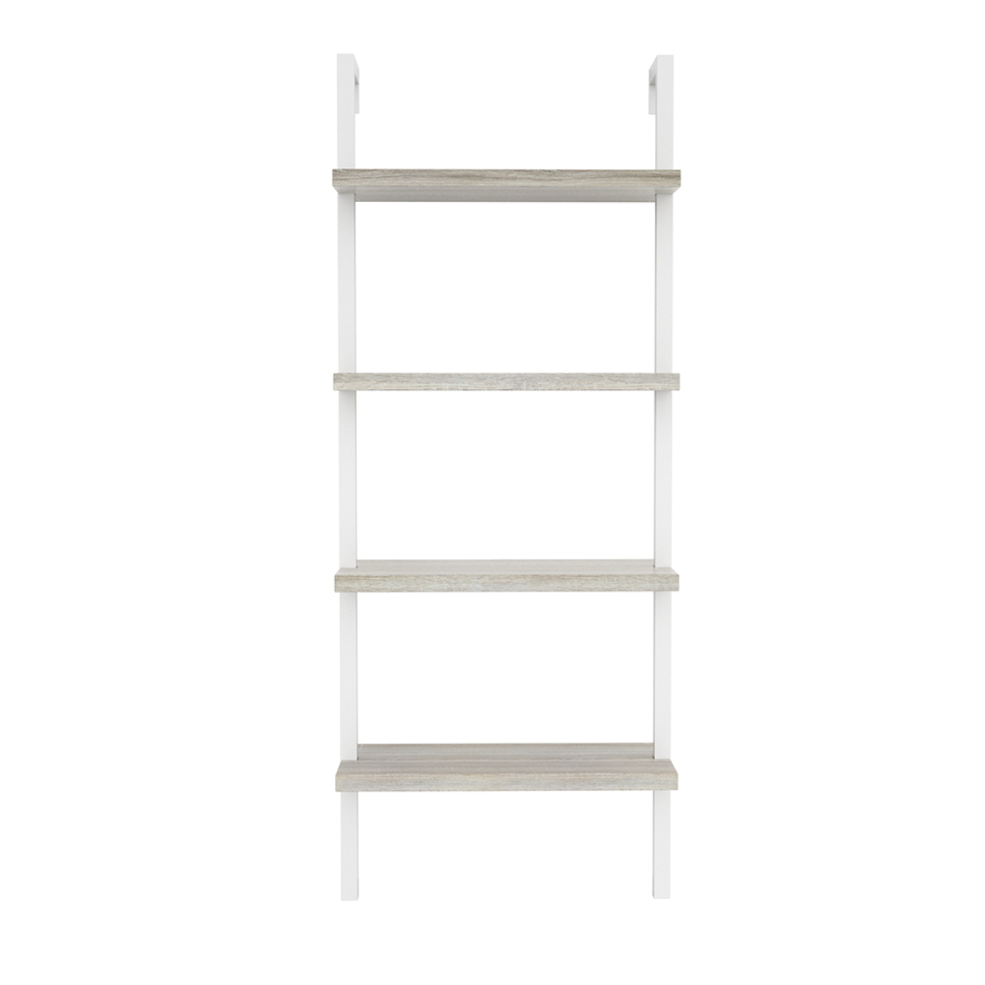 Wandrek ladder boekenkast Stoer - industrieel metaal hout - 152 cm hoog - wit - Meubel Plein Wandrek ladder boekenkast Stoer - industrieel metaal hout - 152 cm hoog - wit - Meubel Plein