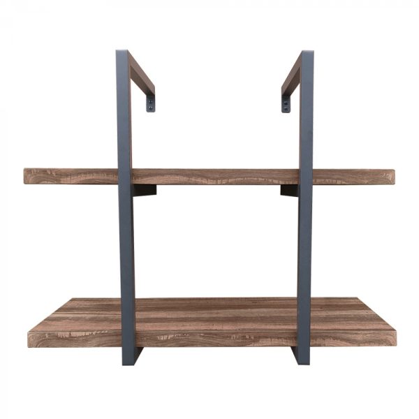 Wandrek ladder Stoer - wandplank boekenkast - wandkast - industrieel - 2 opbergplanken - Meubel Plein