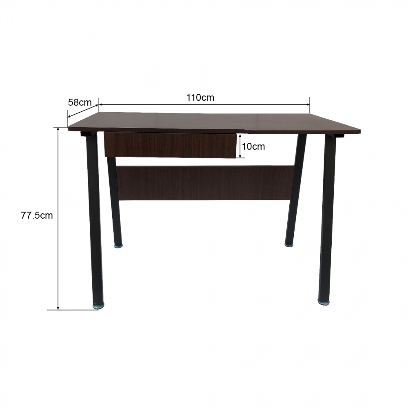 Bureau computer tafel Stoer - industrieel vintage design - zwart metaal bruin hout - Meubel Plein Bureau computer tafel Stoer - industrieel vintage design - zwart metaal bruin hout - Meubel Plein
