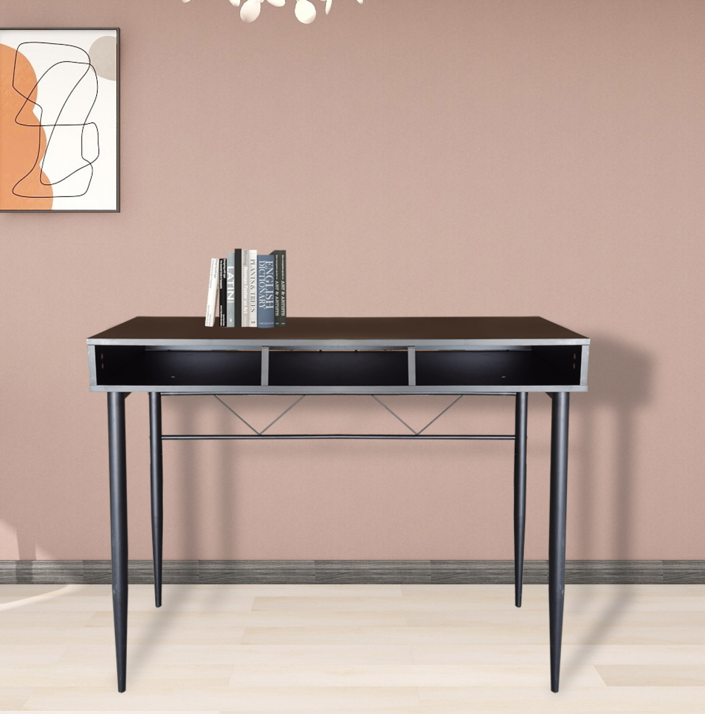 Sidetable - consoletafel - hal dressoir - wandtafel - zwart - alternatieve afbeelding