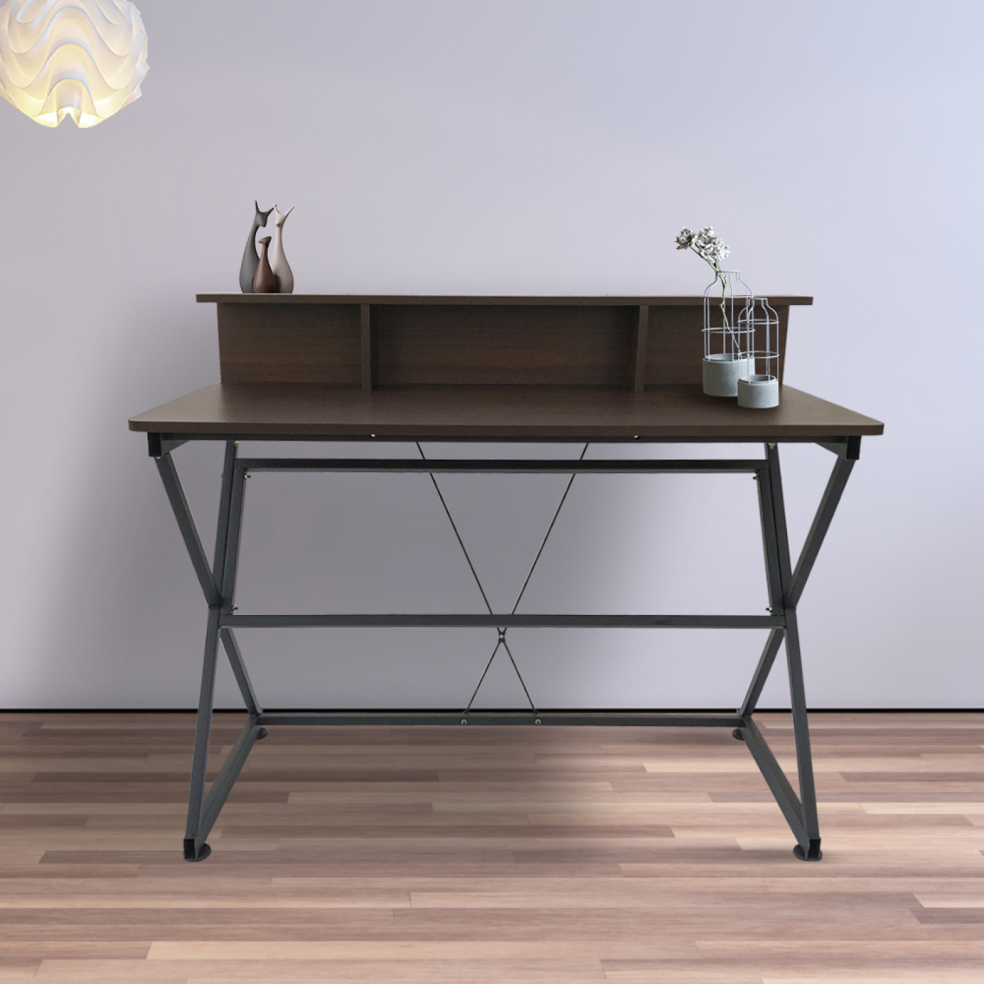 Bureau tafel computer laptop Stoer - industrieel vintage stijl - 110 cm breed - alternatieve afbeelding