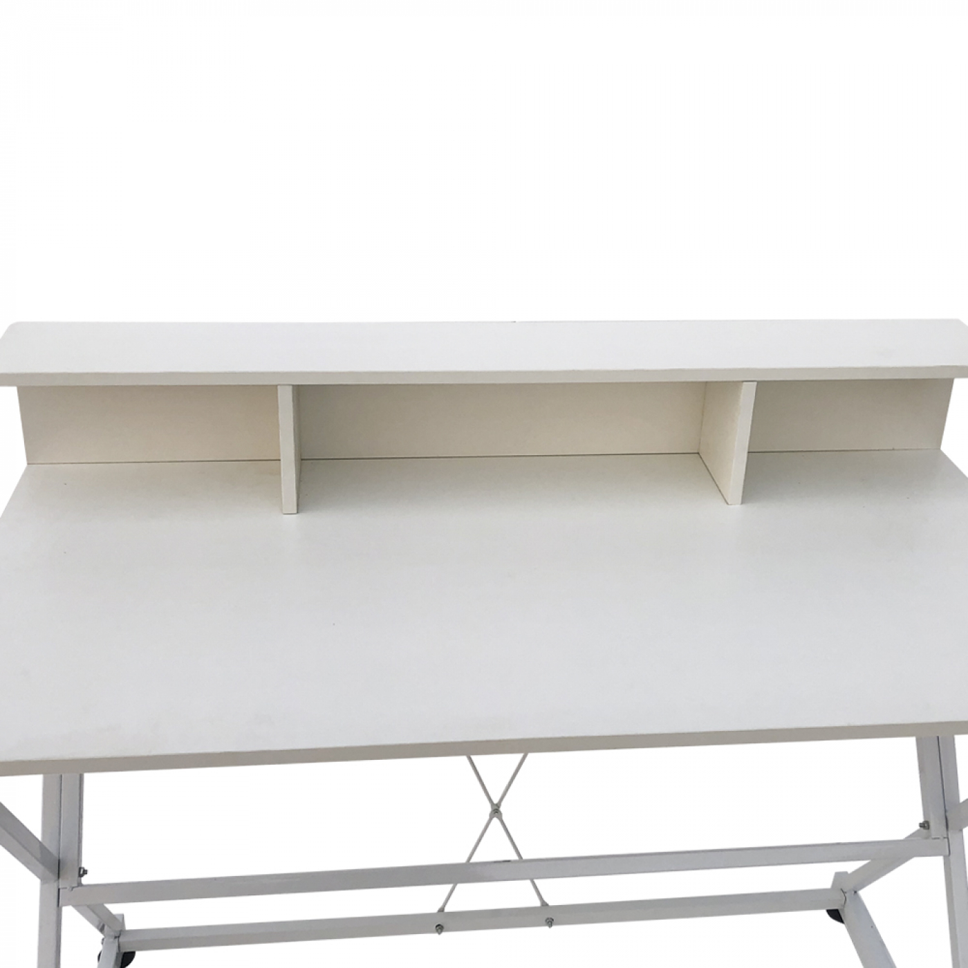 Bureau tafel computer laptop Stoer - industrieel moderne stijl - 110 cm breed - wit - Meubel Plein Bureau tafel computer laptop Stoer - industrieel moderne stijl - 110 cm breed - wit - Meubel Plein