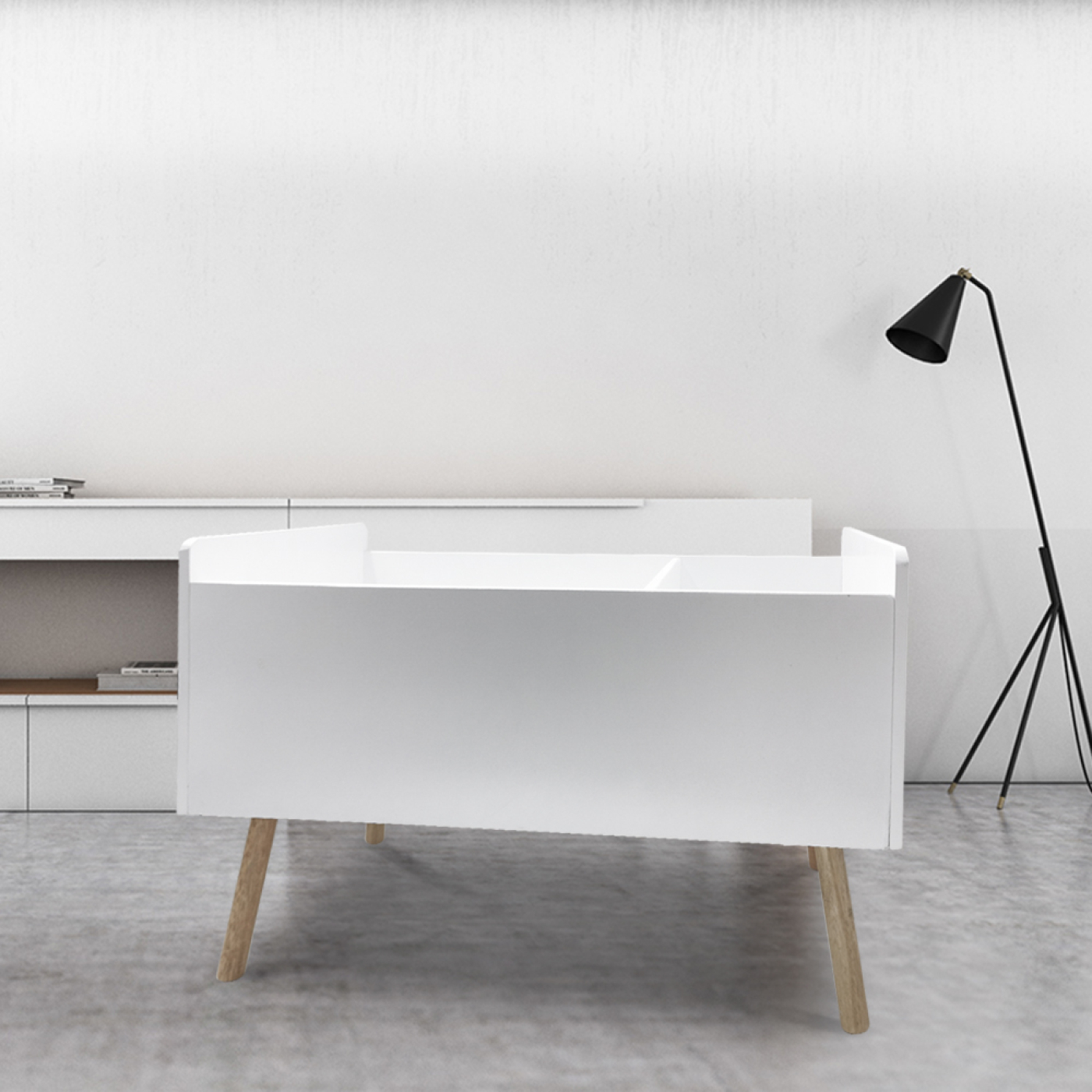 Opbergkist speelgoedkist open opberger Pukkie wit kinderkamer babykamer - alternatieve afbeelding