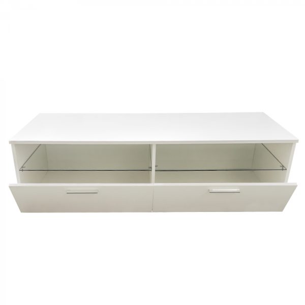 TV kast dressoir Sieno - media meubel game set up - LED verlichting - wit - Meubel Plein