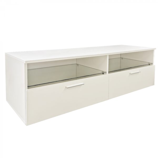 TV kast dressoir Sieno - media meubel game set up - LED verlichting - wit - Meubel Plein