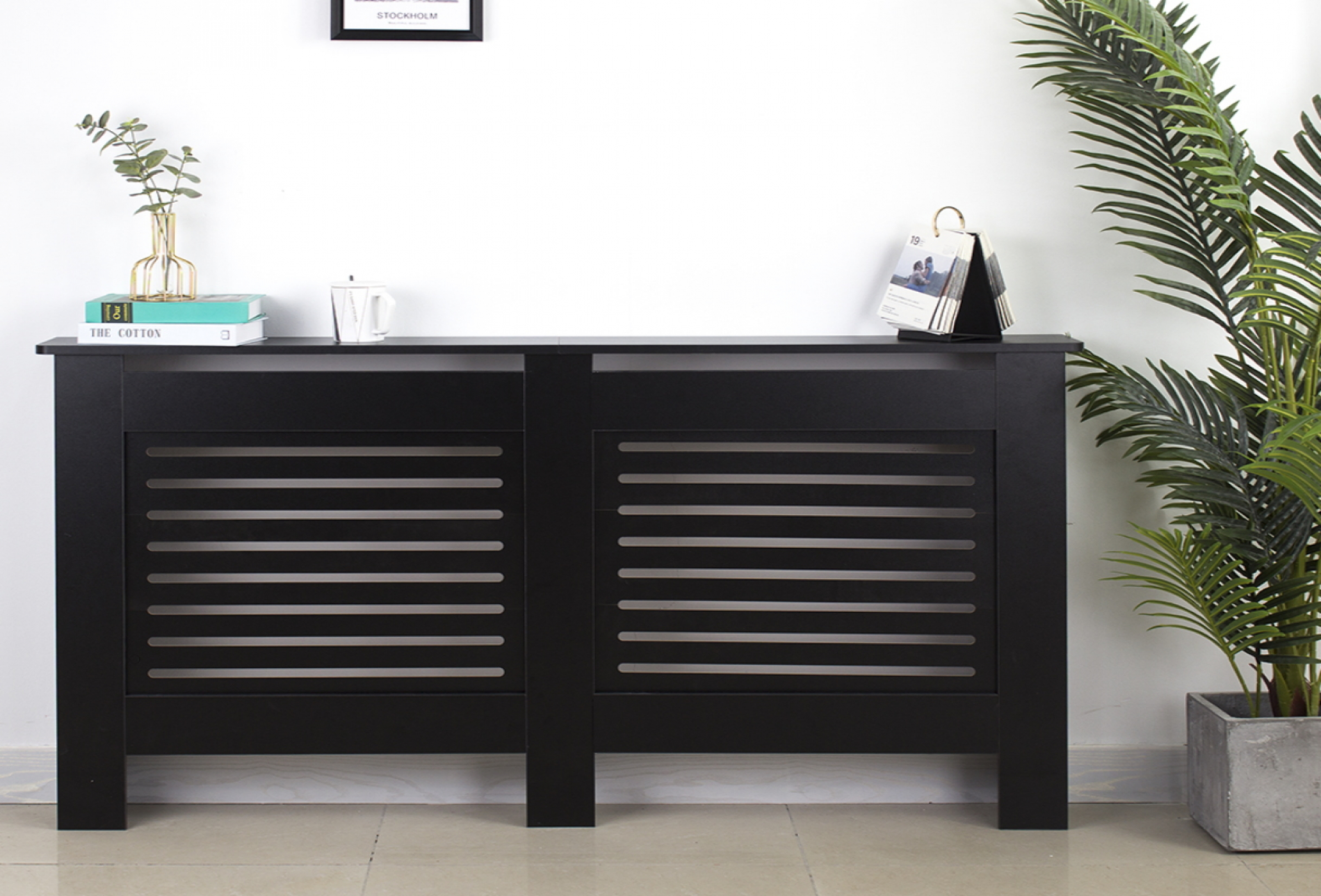 VDD Radiatorombouw - Verwarmingsombouw - Radiatoromkasting - 152 cm Breed - Strak Design - alternatieve afbeelding