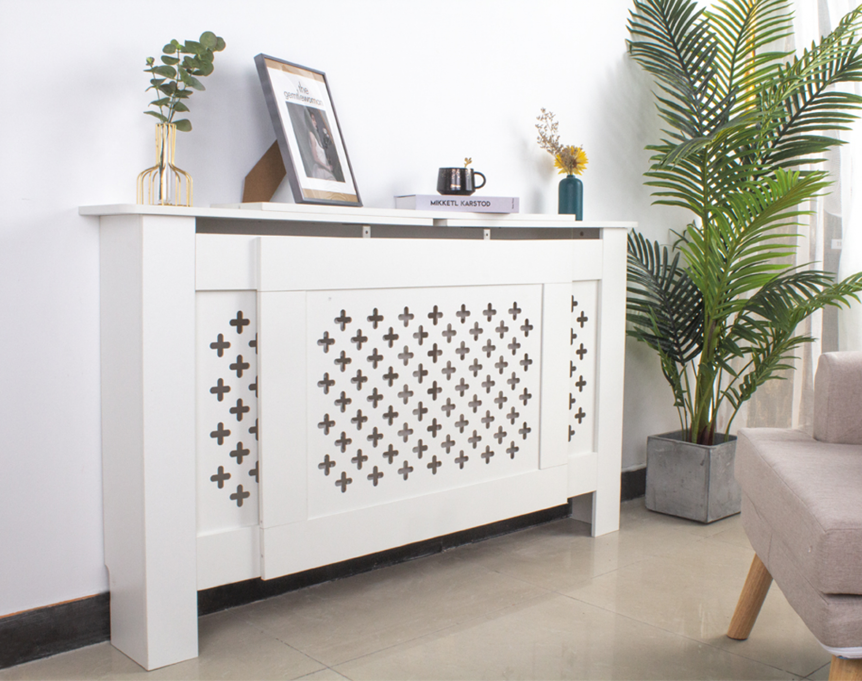 Radiator ombouw verwarming - radiator omkasting - breed 140 cm tot 190 cm - alternatieve afbeelding