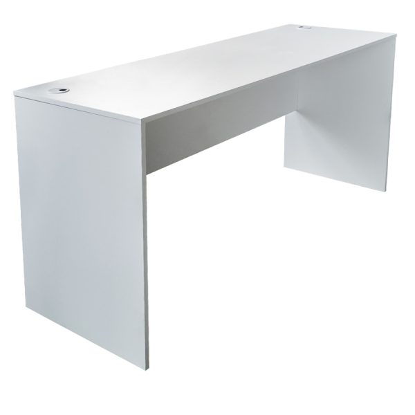 Bureau - laptoptafel - 140 cm breed en 50 cm diep - wit - Meubel Plein