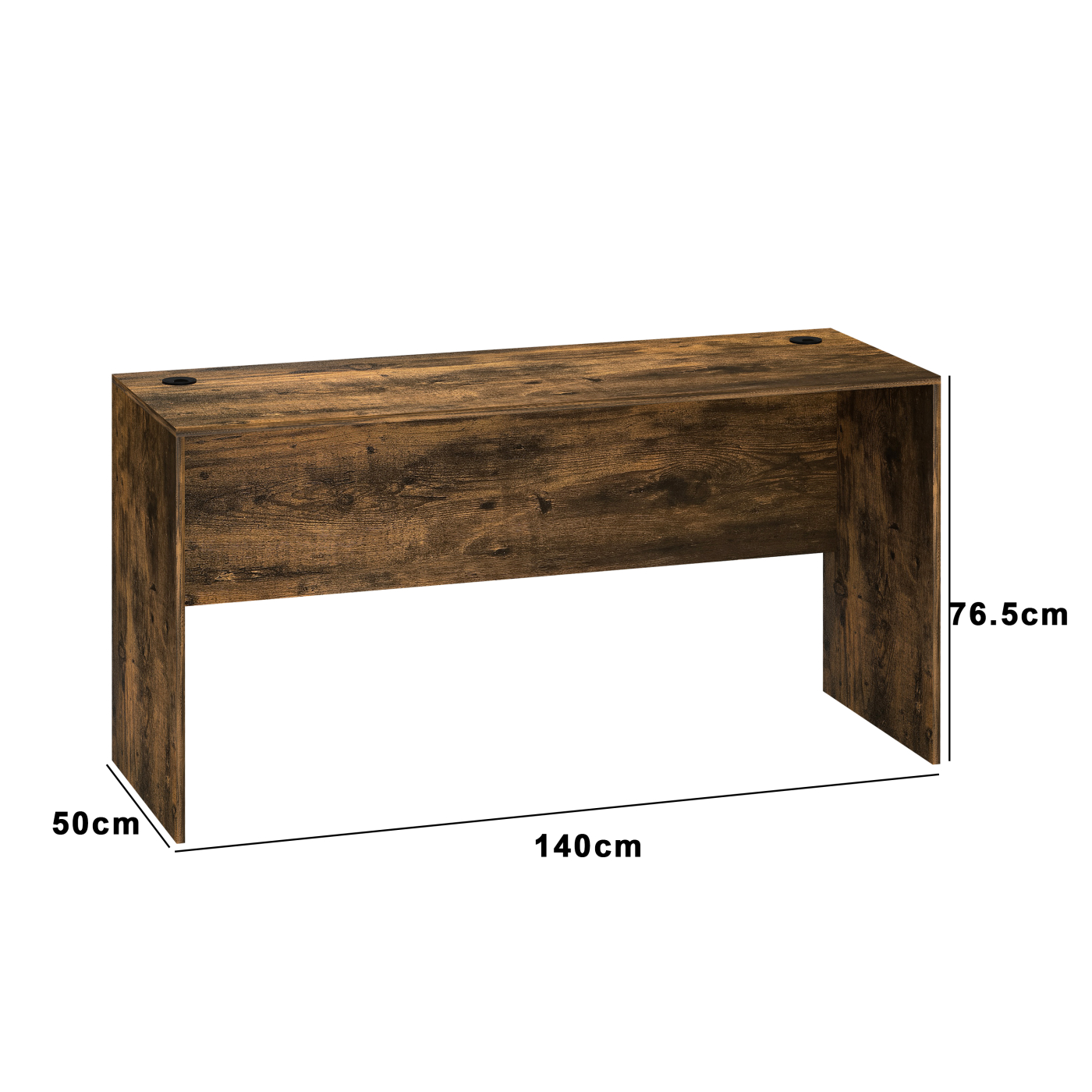 Bureau - laptoptafel - 140 cm breed en 50 cm diep - walnoot - Meubel Plein Bureau - laptoptafel - 140 cm breed en 50 cm diep - walnoot - Meubel Plein