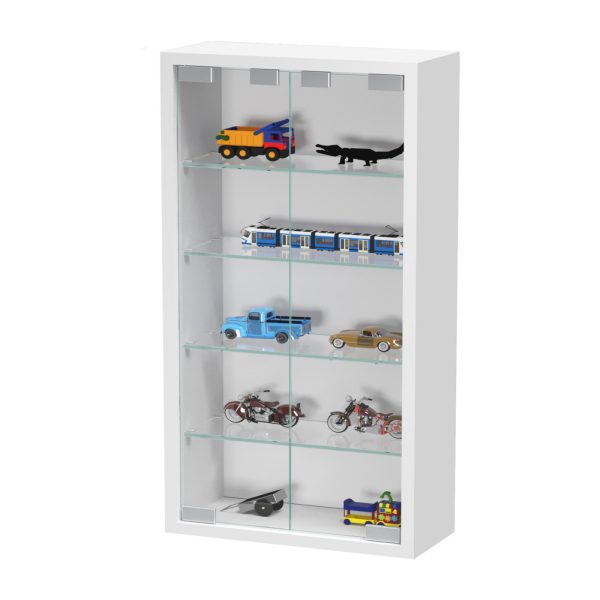 Vitrinekast staande hangende wandvitrine - 30 x 60 x 13 cm - Meubel Plein