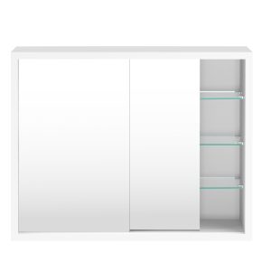 Medicijnkastje - spiegelkast boven wastafel badkamer toilet - schuifdeuren - 50 x 40 x 14 cm