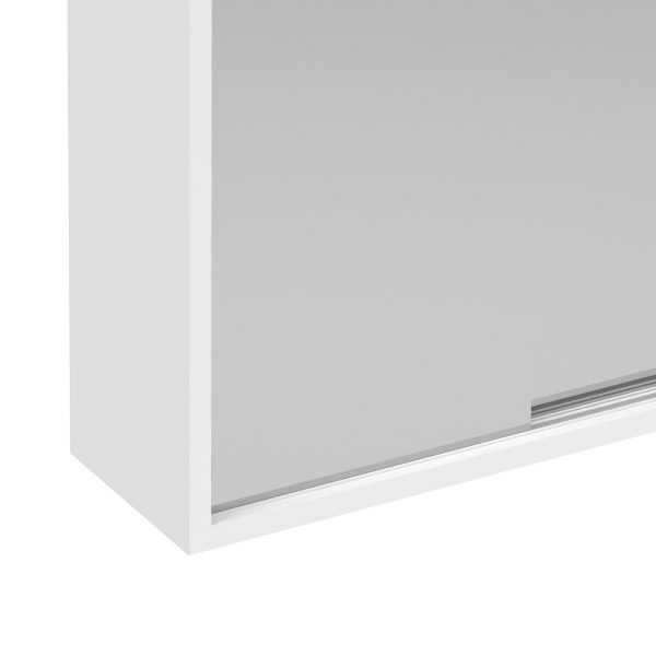 Medicijnkastje - spiegelkast boven wastafel badkamer toilet - schuifdeuren - 50 x 40 x 14 cm - Meubel Plein