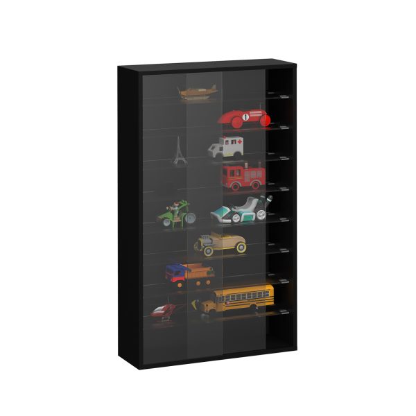 Vitrinekast staande hangende wandvitrine - schuifdeuren - 60 x 105 x 20 cm - Meubel Plein