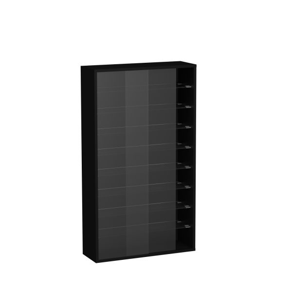 Vitrinekast staande hangende wandvitrine - schuifdeuren - 60 x 105 x 20 cm - Meubel Plein