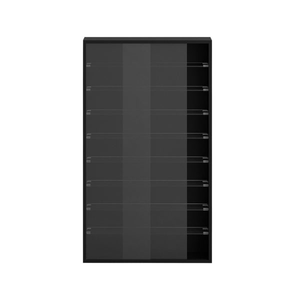 Vitrinekast staande hangende wandvitrine - schuifdeuren - 60 x 105 x 20 cm - Meubel Plein