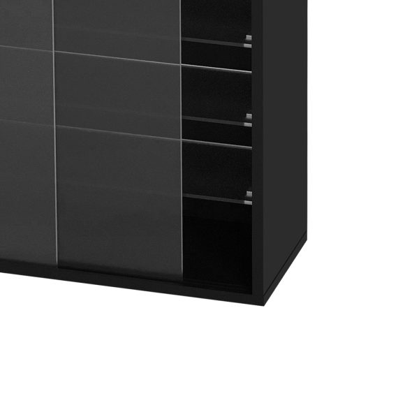 Vitrinekast staande hangende wandvitrine - schuifdeuren - 60 x 105 x 20 cm - Meubel Plein