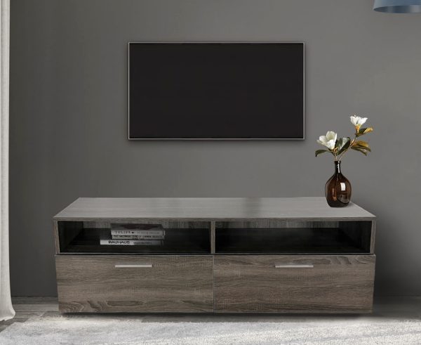 TV meubel kast - dressoir - 120 cm breed - bruin grijskleurig - Meubel Plein