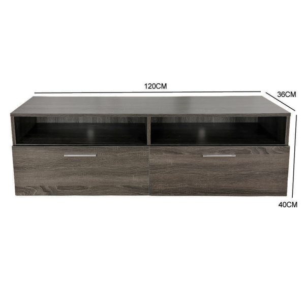 TV meubel kast - dressoir - 120 cm breed - bruin grijskleurig - Meubel Plein