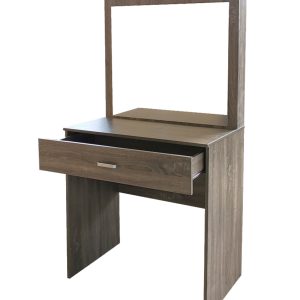 VDD - Kaptafel make up visagie opmaaktafel - toilettafel - met grote spiegel - bruin