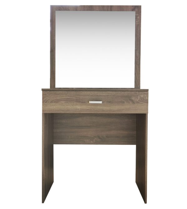 VDD - Kaptafel make up visagie opmaaktafel - toilettafel - met grote spiegel - bruin - Meubel Plein