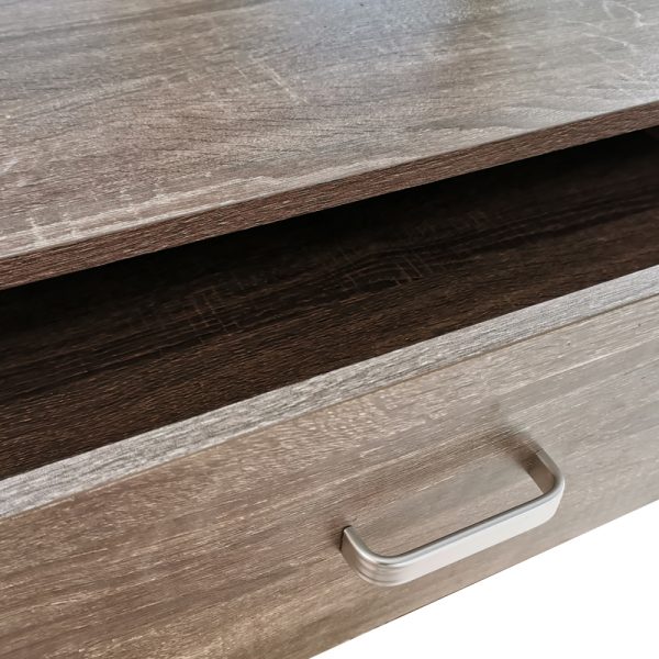 VDD - Kaptafel make up visagie opmaaktafel - toilettafel - met grote spiegel - bruin - Meubel Plein