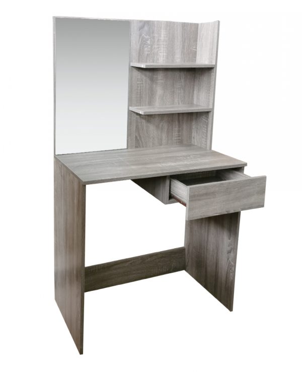 Kaptafel make-up visagie opmaaktafel - toilettafel - met spiegel - bruin - Meubel Plein