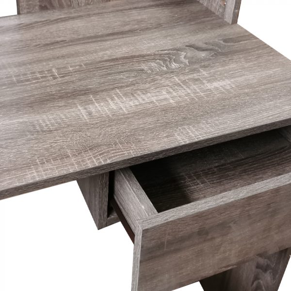 Kaptafel make-up visagie opmaaktafel - toilettafel - met spiegel - bruin - Meubel Plein