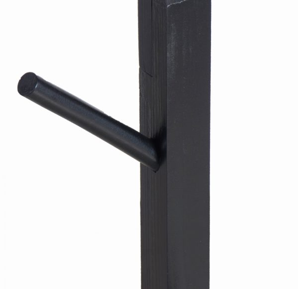 Staande kapstok hout - boom kapstok 8 haken - 176 cm hoog - zwart - Meubel Plein